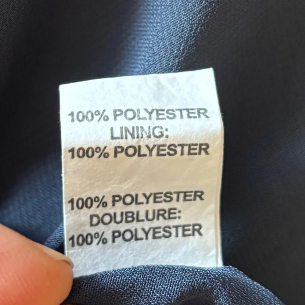 Ramy Brook Foxy Satin Navy Blue Ruched Long Sleeve V Neck Side Zip Mini Dress - Picture 12 of 15